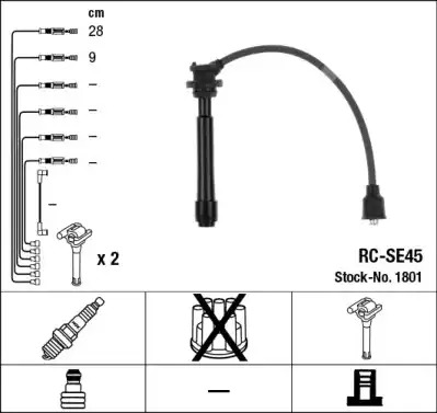 Комплект электропроводки NGK 1801 (RC-SE45)