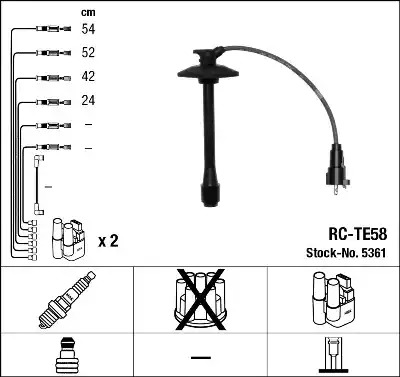 Комплект электропроводки NGK 5361 (RC-TE58)