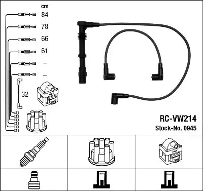 Комплект электропроводки NGK 0945 (RC-VW214)