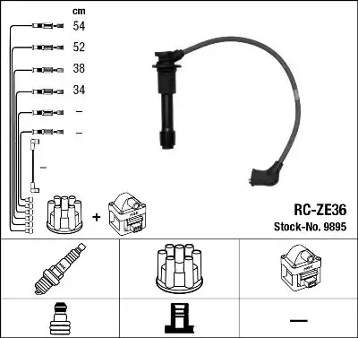 Комплект электропроводки NGK 9895 (RC-ZE36)