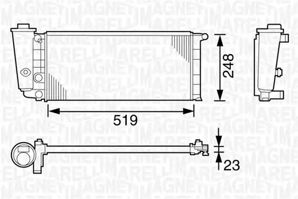 Теплообменник MAGNETI MARELLI 350213101000 (BM101)