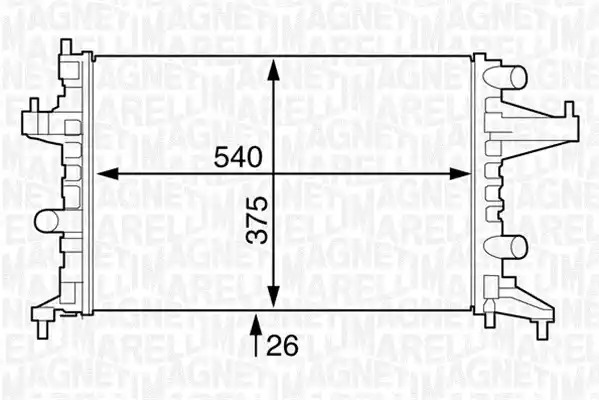 Теплообменник MAGNETI MARELLI 350213829000 (BM829, 350 21 382 900 0, 350 21 382 900 3, BM 829)