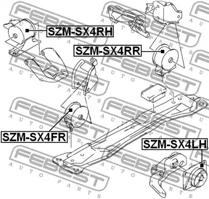 Подвеска FEBEST SZM-SX4RH