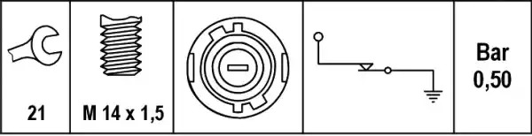 Переключатель HELLA 6ZL 003 259-741