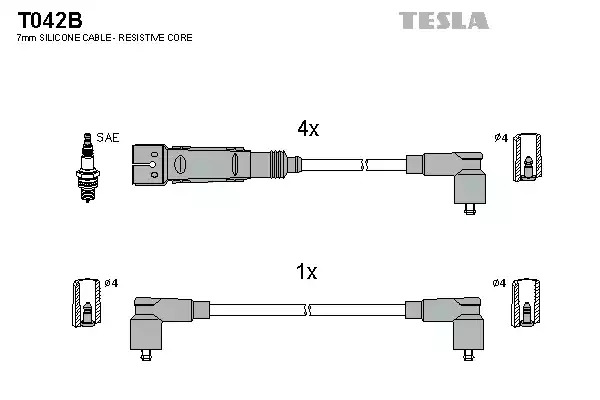 Комплект электропроводки TESLA T042B