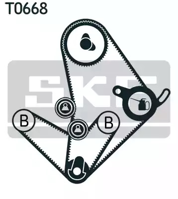 Ременный комплект SKF VKMA 95014 (VKM 75601, VKM 75612, VKMT 95014-1, VKMT 95014-2)