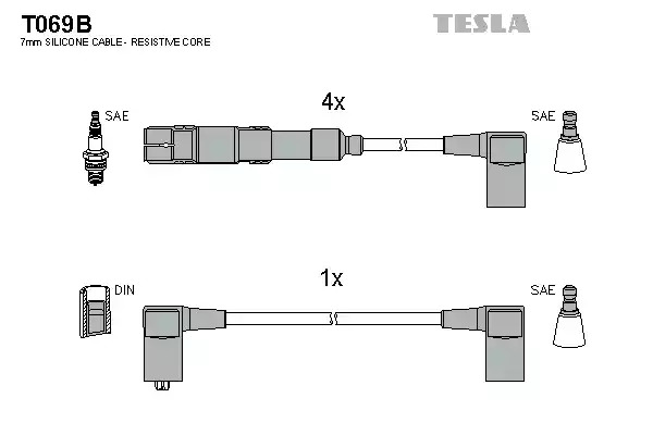 Комплект электропроводки TESLA T069B