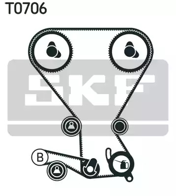 Ременный комплект SKF VKMA 95966 (VKM 75064, VKM 75613, VKM 75677, VKM 85000, VKMT 95666-1, VKMT 95666-2)