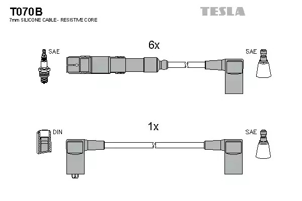 Комплект электропроводки TESLA T070B