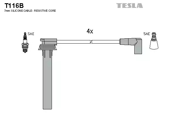 Комплект электропроводки TESLA T116B