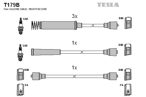Комплект электропроводки TESLA T179B