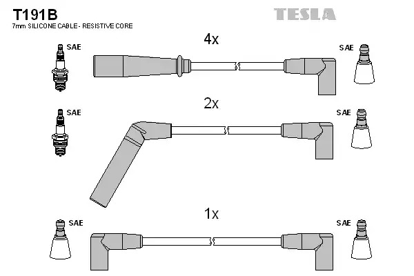 Комплект электропроводки TESLA T191B