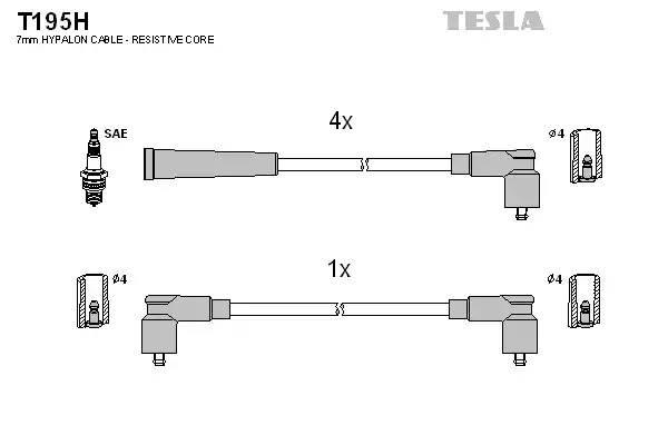 Комплект электропроводки TESLA T195H