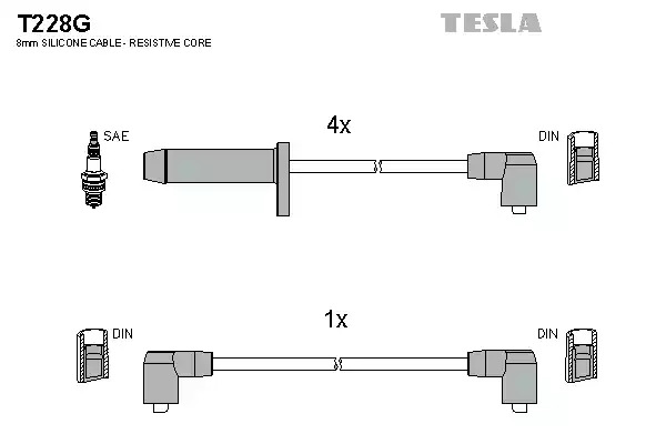 Комплект электропроводки TESLA T228G