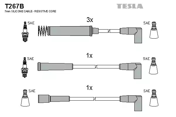 Комплект электропроводки TESLA T267B
