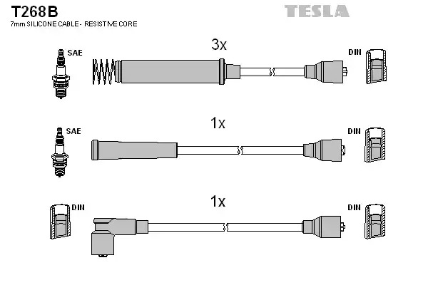 Комплект электропроводки TESLA T268B