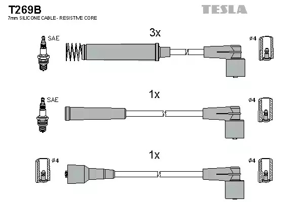 Комплект электропроводки TESLA T269B