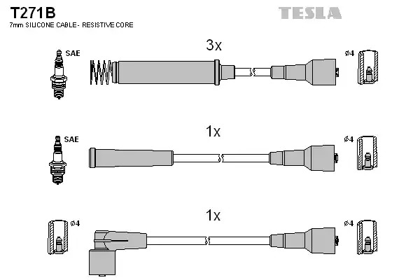 Комплект электропроводки TESLA T271B