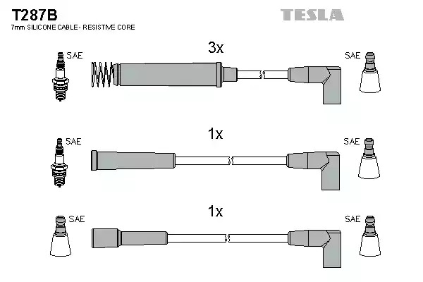 Комплект электропроводки TESLA T287B