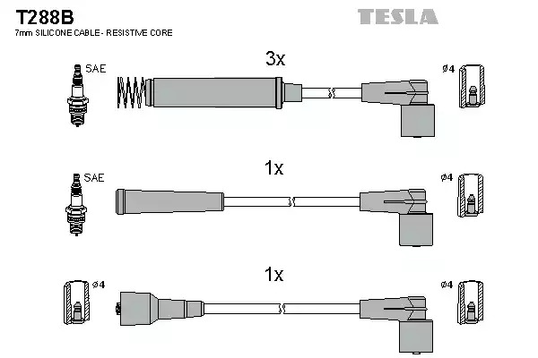 Комплект электропроводки TESLA T288B