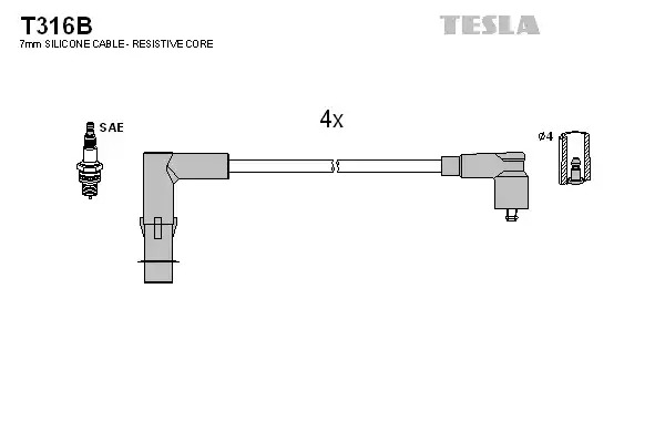 Комплект электропроводки TESLA T316B