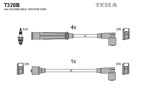 Комплект электропроводки TESLA T328B