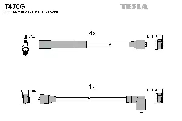 Комплект электропроводки TESLA T470G