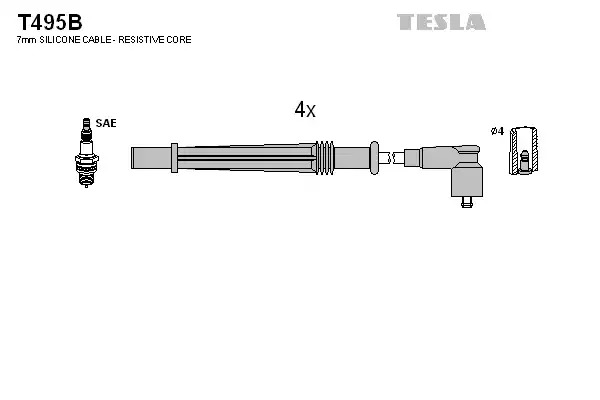 Комплект электропроводки TESLA T495B