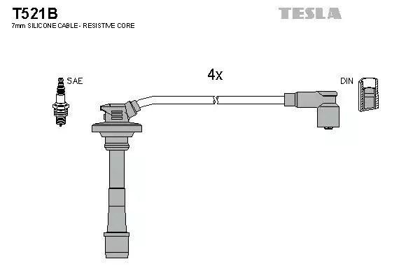 Комплект электропроводки TESLA T521B