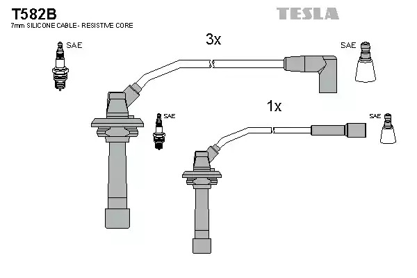 Комплект электропроводки TESLA T582B