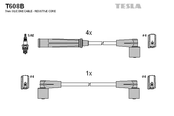 Комплект электропроводки TESLA T608B