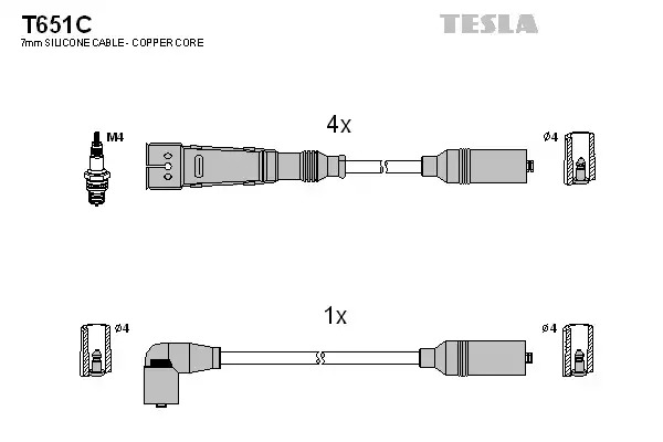 Комплект электропроводки TESLA T651C