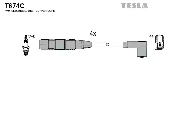 Комплект электропроводки TESLA T674C