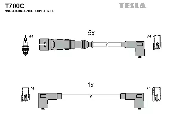 Комплект электропроводки TESLA T700C