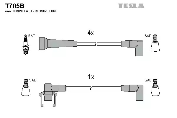 Комплект электропроводки TESLA T705B