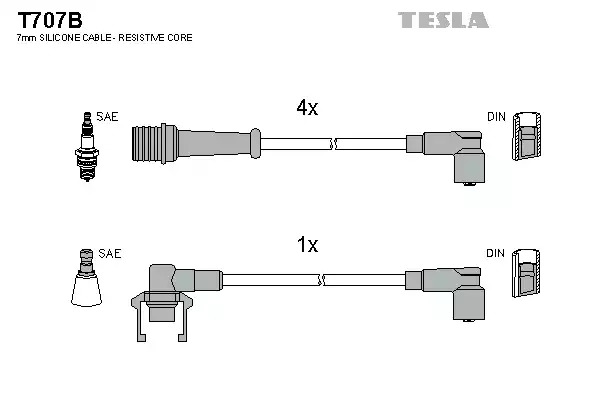 Комплект электропроводки TESLA T707B