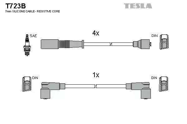 Комплект электропроводки TESLA T723B