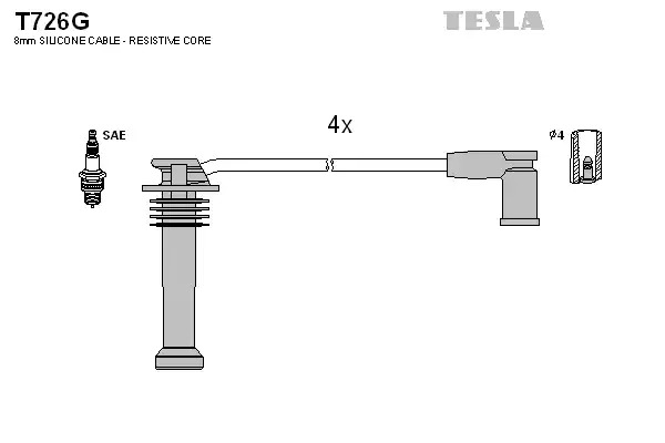Комплект электропроводки TESLA T726G
