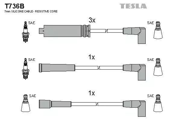 Комплект электропроводки TESLA T736B