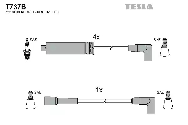 Комплект электропроводки TESLA T737B