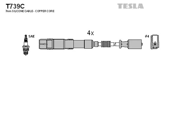 Комплект электропроводки TESLA T739C
