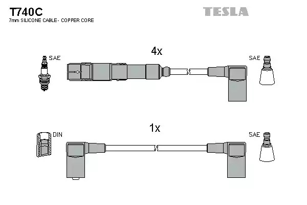 Комплект электропроводки TESLA T740C
