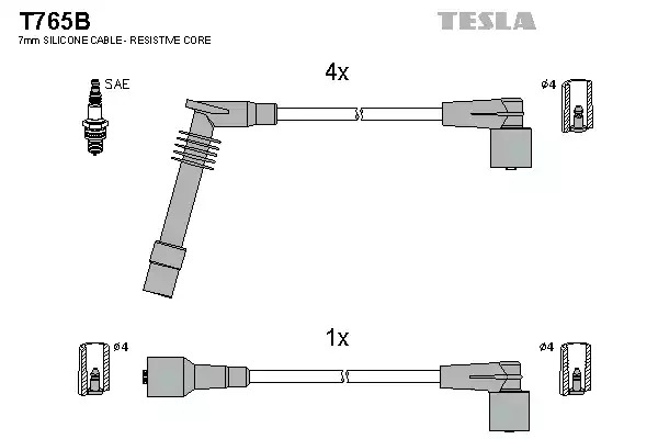 Комплект электропроводки TESLA T765B