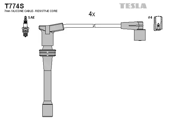 Комплект электропроводки TESLA T774S