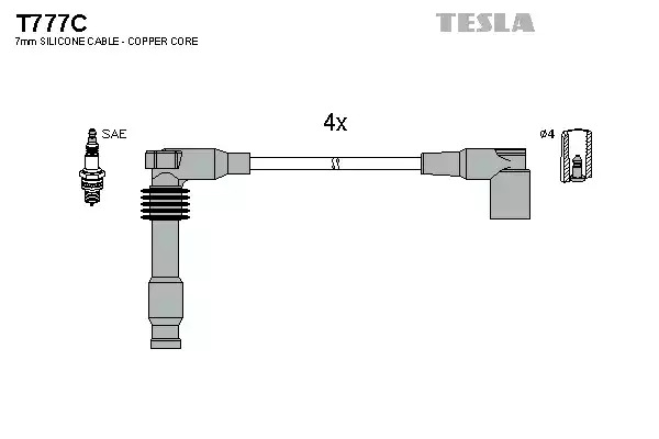 Комплект электропроводки TESLA T777C