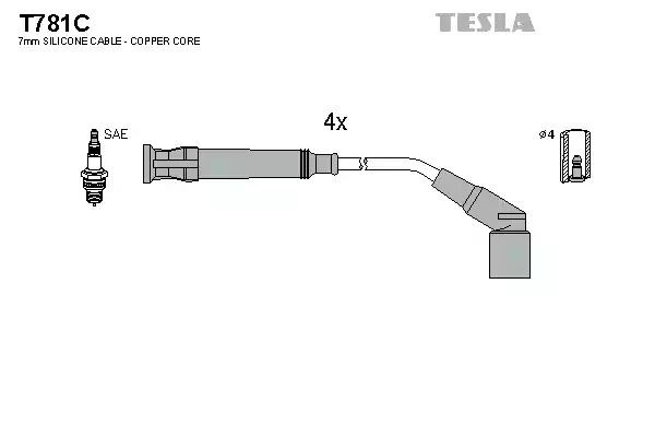 Комплект электропроводки TESLA T781C