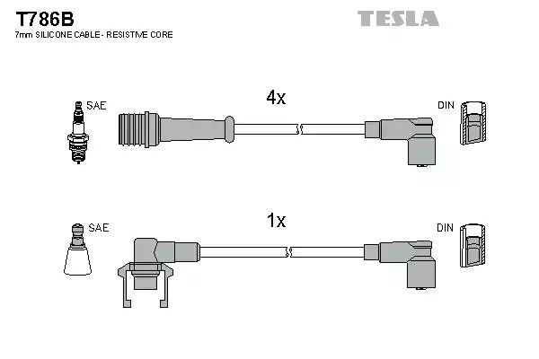 Комплект электропроводки TESLA T786B