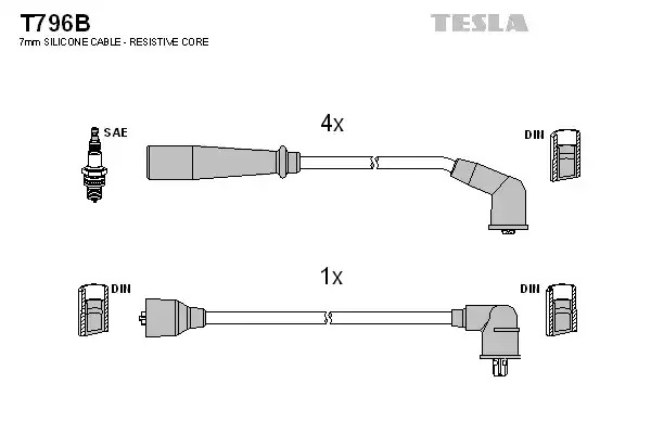 Комплект электропроводки TESLA T796B