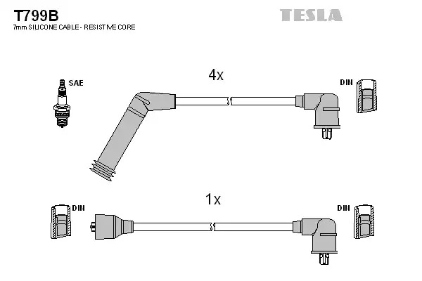 Комплект электропроводки TESLA T799B