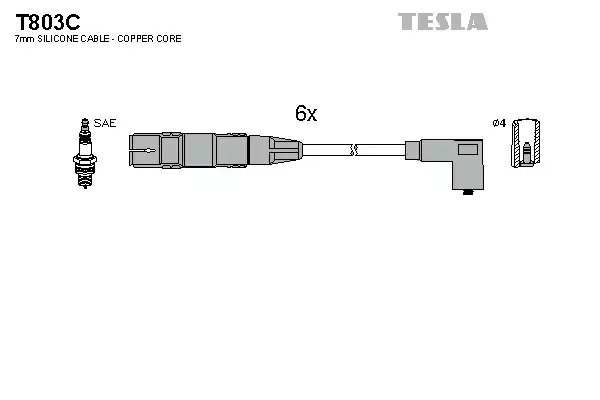 Комплект электропроводки TESLA T803C